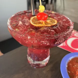 My husband's Berry Basil Margarita