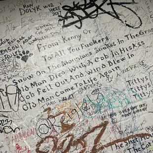 graffiti on a wall