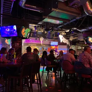 people sitting at a bar