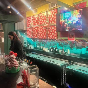 Bar Area w/ screen of karaoke stage