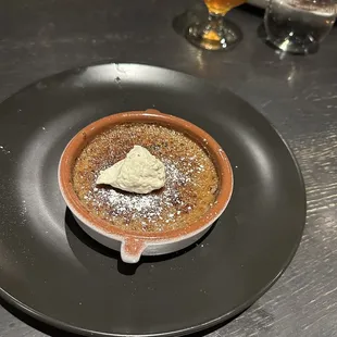 Special dessert selection-crème brûlée with pumpkin spice