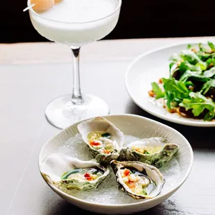 here is a combo for you. lychee coconut martini, longwalk beets &amp; Kumamoto oysters