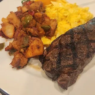 Flat Iron Steak and Eggs