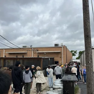 Line on a Saturday morning