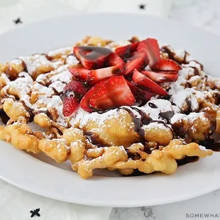 Strawberry Nutella funnel cake