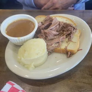 Open face beef and mashed - outstanding