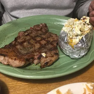 $19.99 12oz ribeye perfectly medium rare