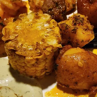 The shrimp boil with Chick-fil-A avocado ranch on the side.