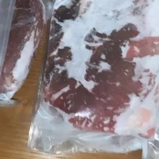 Brown frozen meat !!!!! Put into separate bags and froze within the hour of purchasing