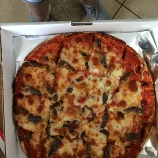 Then, there&apos;s my own Anchovie pizza that I am required to eat at a different table