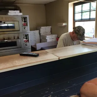 James has worked behind the counter (35 years) to make our pizzas and huge antipasto salads