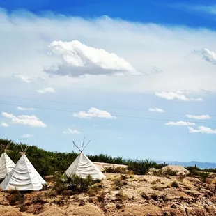 teepees in the desert