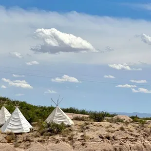 teepees in the desert