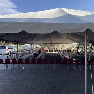 Outdoor waiting area