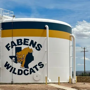 the logo on the tank