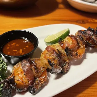 Bacon wrapped shrimp