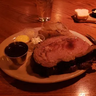 20 oz. Prime rib cooked perfectly!