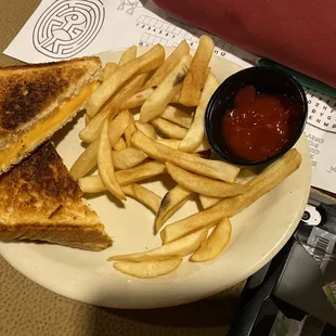 Kids grilled cheese with the American cheese, over priced