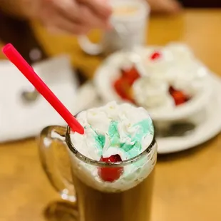 Irish coffee, strawberry shortcake &amp; regular cattleman's coffee all excellent. get it! :)...