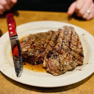 The Bush T-Bone came in its own jus. cooked perfectly. get it! :)'