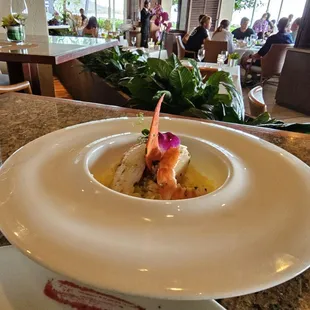 a plate of food on a table