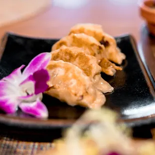 Kona Lobster &amp; Kahuku Shrimp Gyoza with Spicy Ponzu Sauce