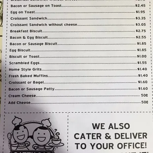 BREAKFAST UNDER $5, it's a step above McDonalds yet costs about the same.