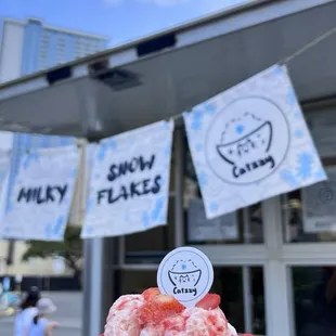 Strawberry shaved ice