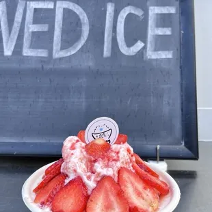 Strawberry shaved ice