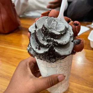 Ice cream in bubble waffle