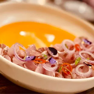 Corvina ceviche. The table was fighting over this one.