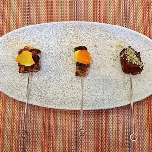 Street Food (Barranco) - Salmon Belly, Pork Belly, Wagyu Beef Heart, Rocoto, Huacatay