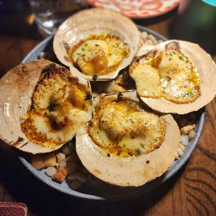 Peruvian Scallops a La Parmesana