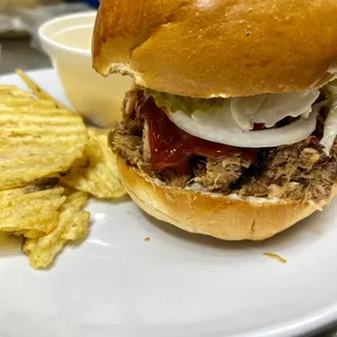 House Smoked Pulled Pork on Brioche Lunch Special