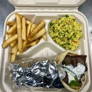 Gyro w/ Fries and Tabbouleh Lunch Special