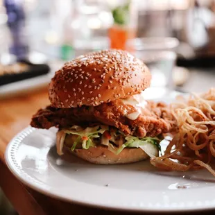 Crispy chicken sandwich