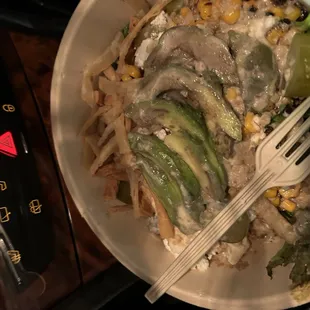 The wrong order with old disgusting avocado!