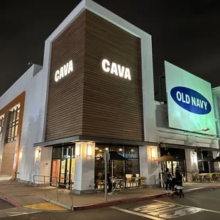 Outside Carson Cava location, to the left of Target