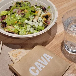 Grain bowl with falafel