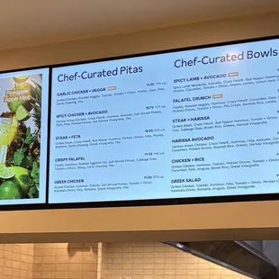Overhead Menu