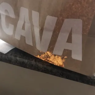 Leaking from spilled bowl
