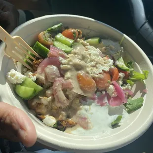 Chicken bowl with feta