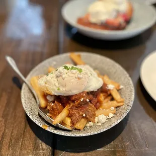 a plate of food on a table
