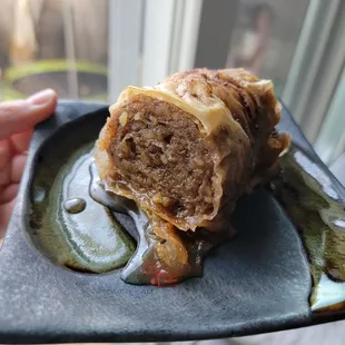 Handmade baklava togo from Cava Mezze Rockville plated at home