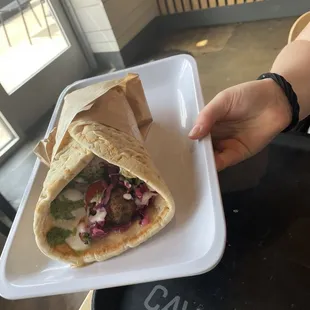 Falafel Pita Wrap