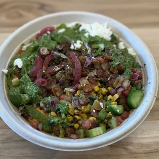 a bowl of vegetables and rice
