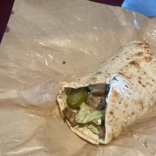 Greek chicken pita
