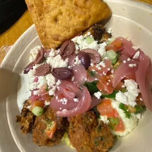 Falafel and Chicken Bowl