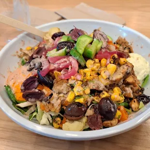 Build your own bowl with chicken