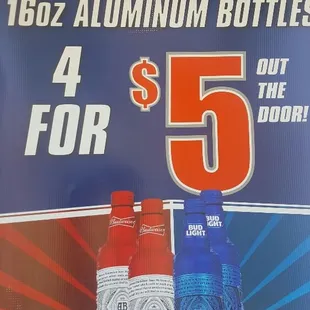 a sign advertising bud light